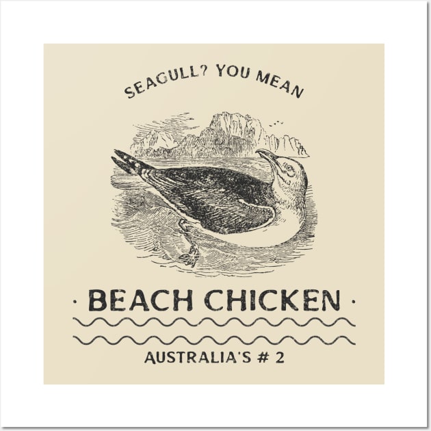 Beach Chicken Wall Art by nightDwight